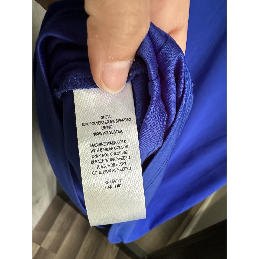 Jessica H Royal Blue Shift Dress With Tie Sleeves Size 16 - Picture 5 of 5